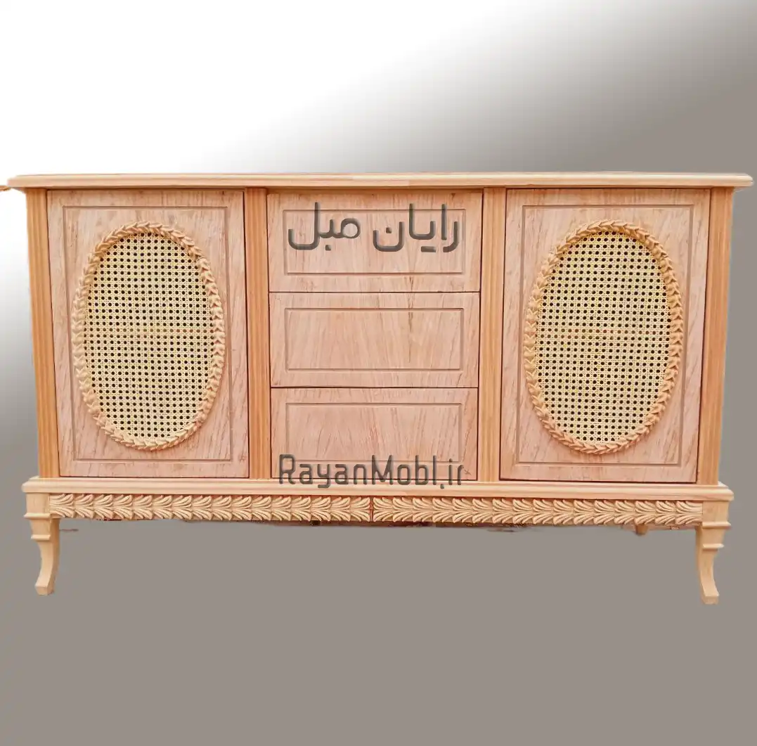 کنسول چوبی حصیری