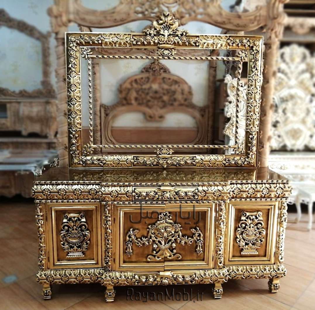 بوفه کنسول چوبی سلطنتی گلستان