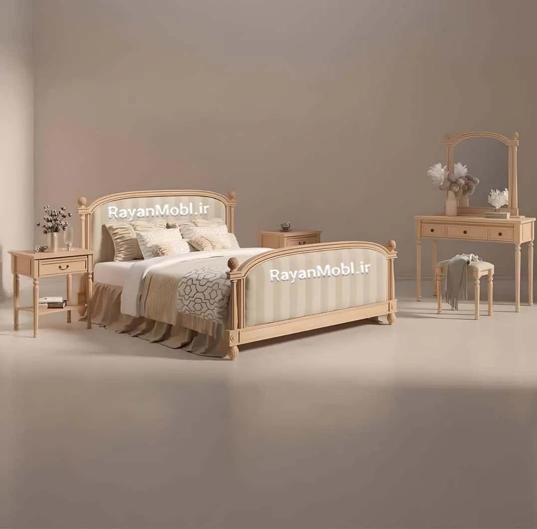 تخت خواب کاجی دونفره